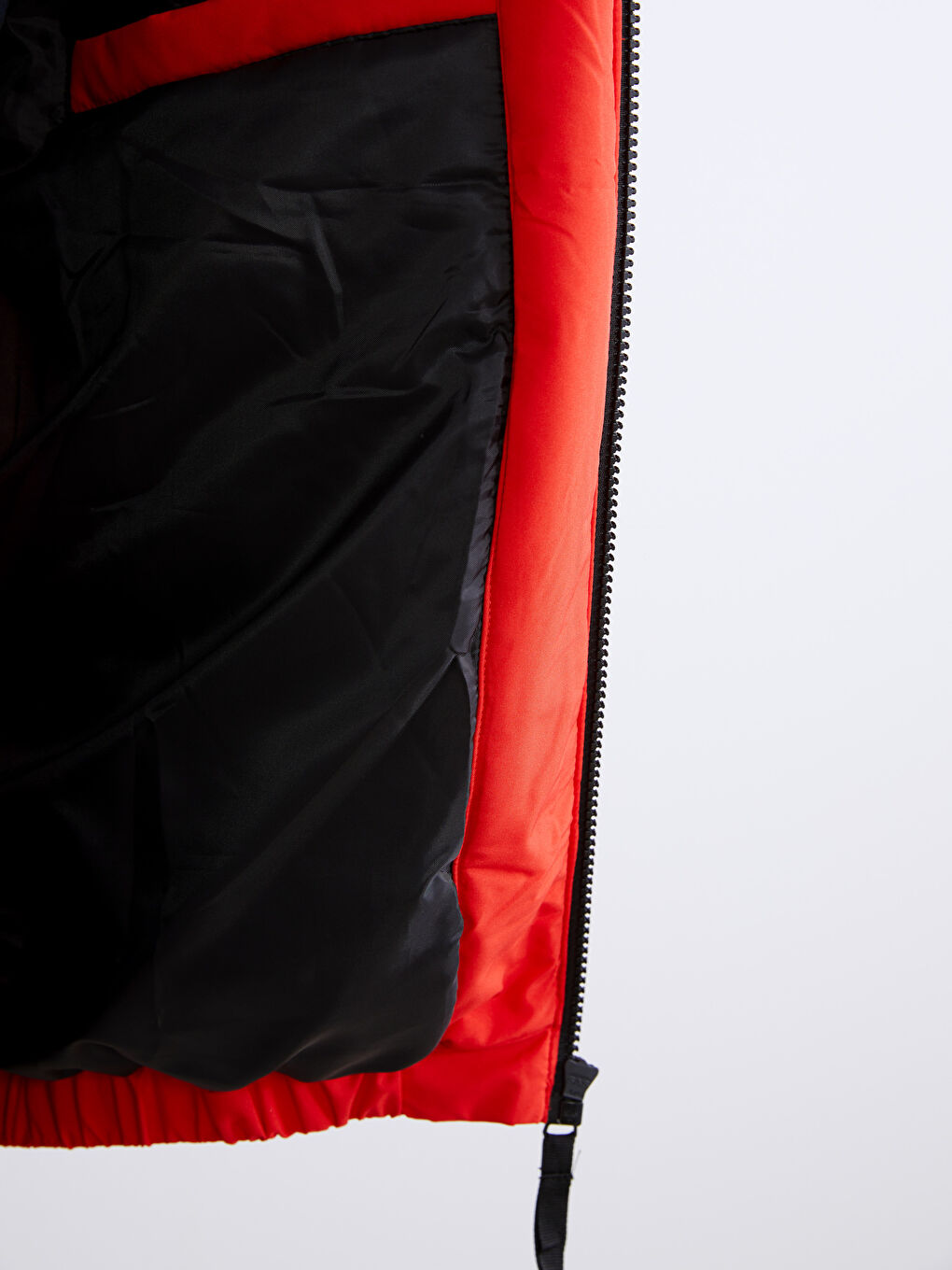 Turuncu Standart Kalıp Kapüşonlu Erkek Mont-3