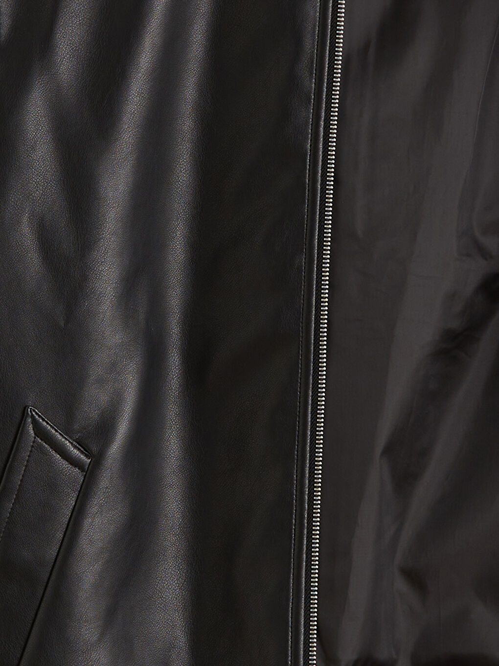 Мужчины Черный Пальто из искусственной кожи-6