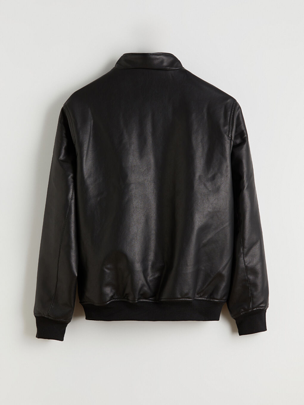 Мужчины Черный Пальто из искусственной кожи-7