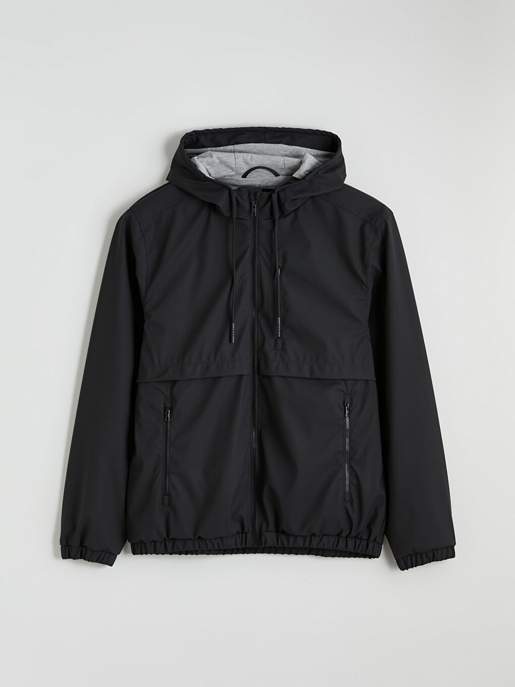 Siyah Standart Kalıp Erkek Yağmurluk-5