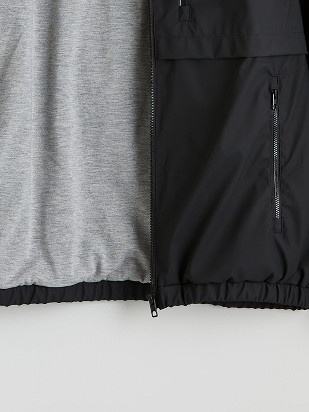 Siyah Standart Kalıp Erkek Yağmurluk-7