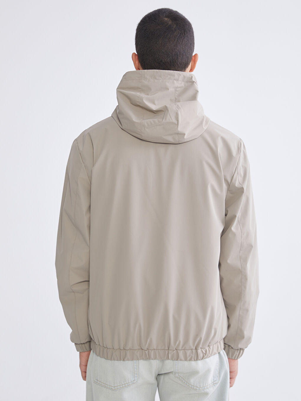 Relaxed Fit Stand-Collar Printed Men's Jacket-2