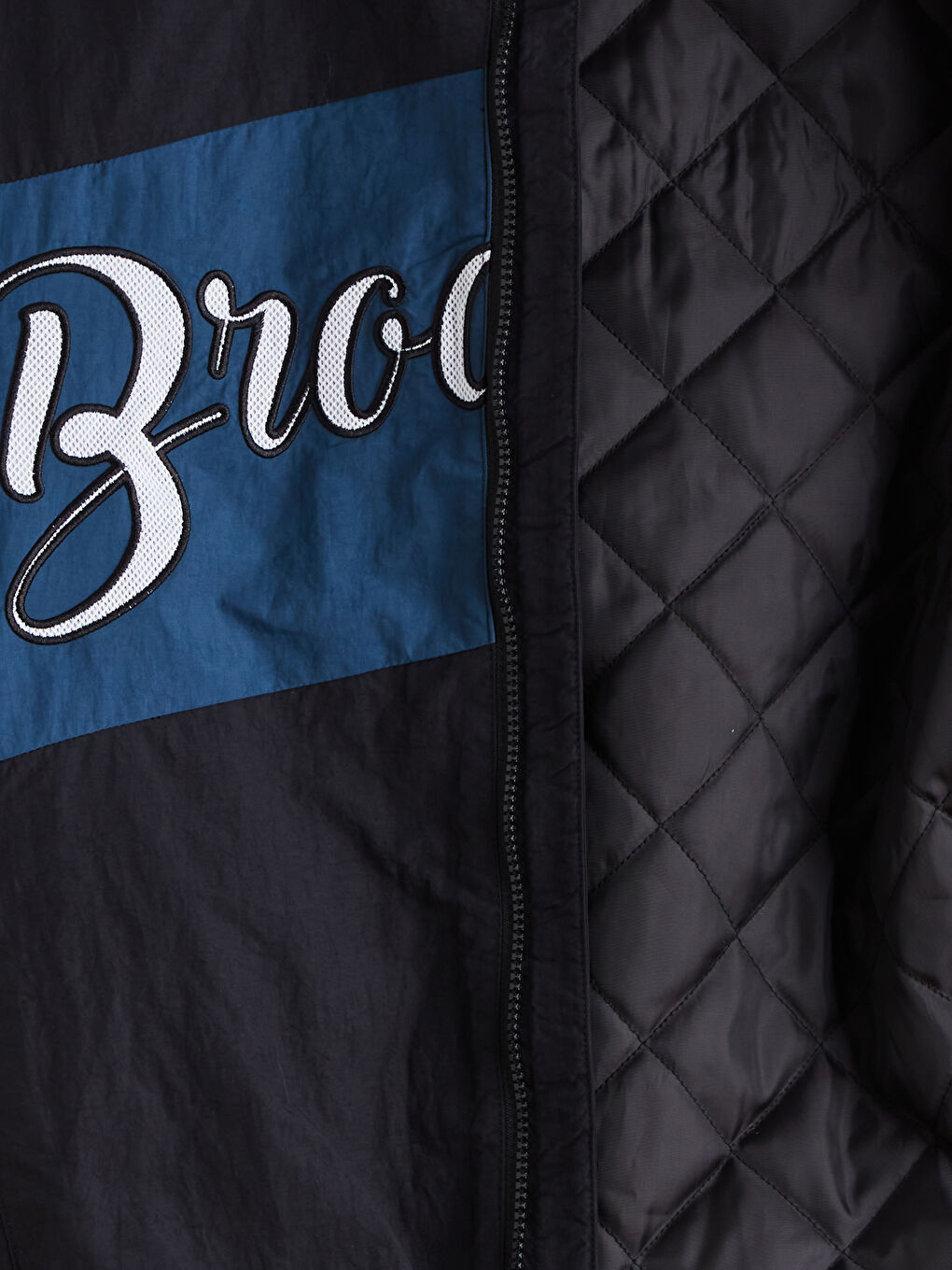 Siyah Rahat Kalıp Dik Yaka Erkek Mont-6