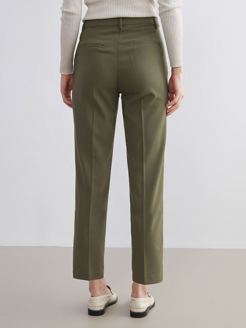 Женщины Хаки Брюки-3