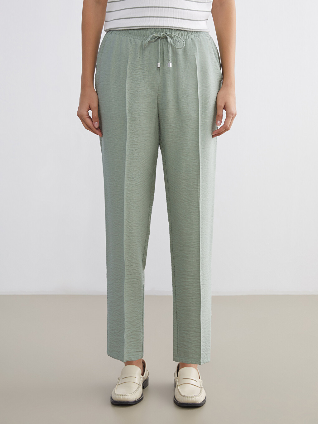 Elastic Waist Women's Trousers-1