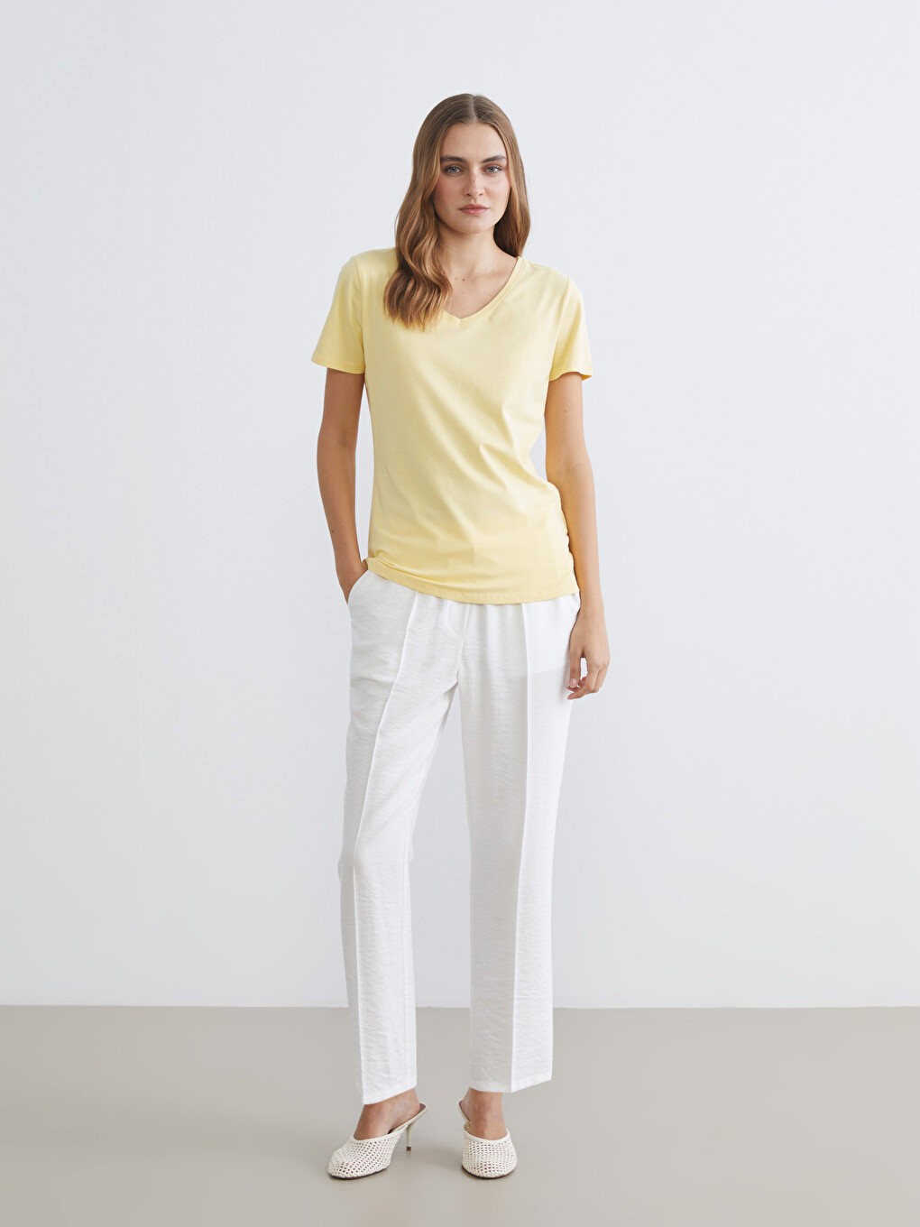 Elastic Waist Women's Trousers