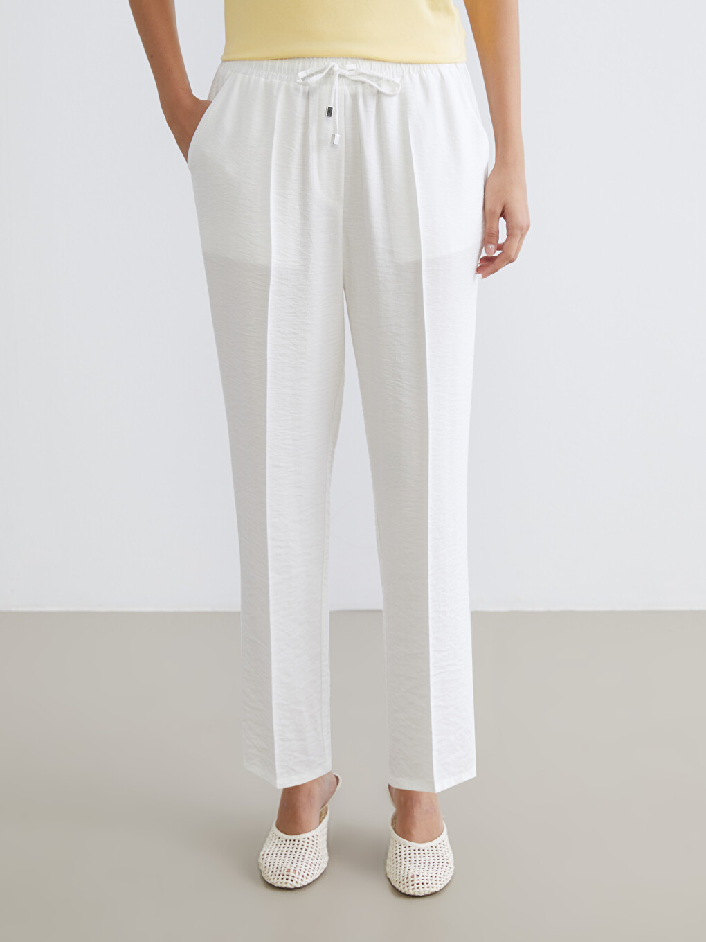 Elastic Waist Women's Trousers-1