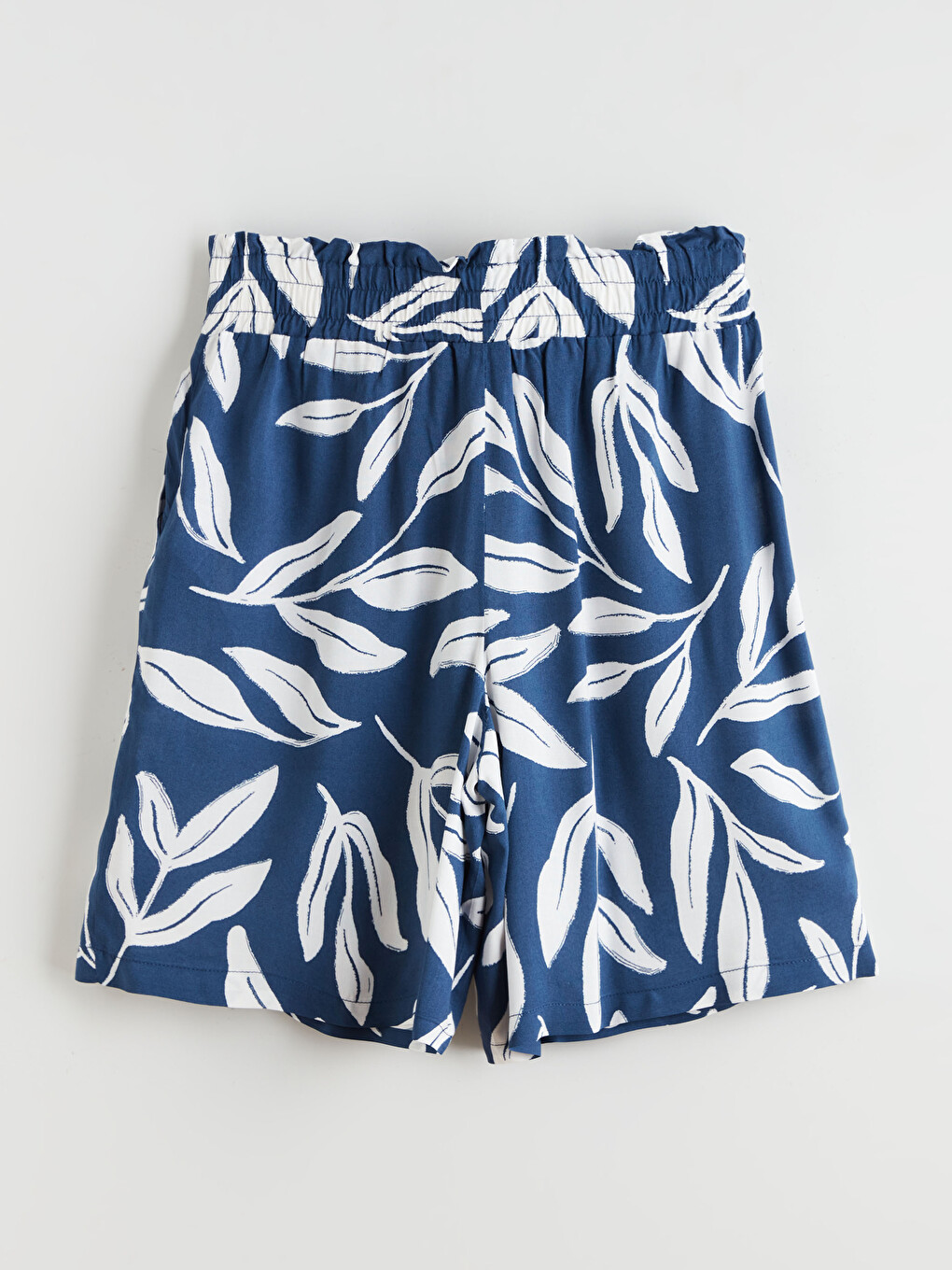 Elastic Waist Patterned Women's Shorts-5