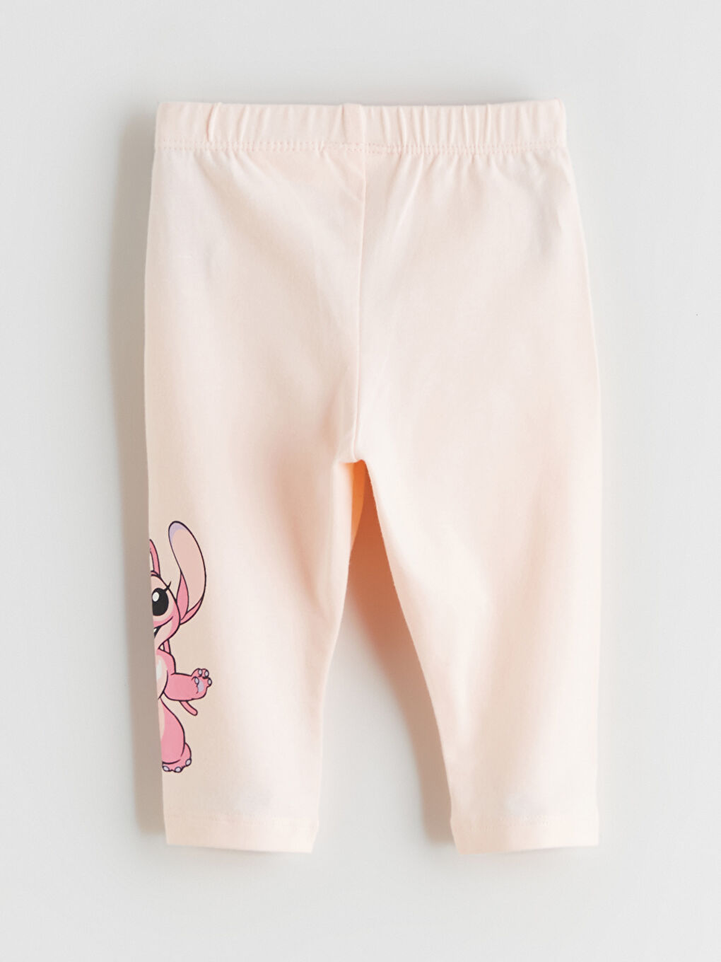 Ekru Stitch & Angel Baskılı Kız Bebek Tişört ve Tayt-4