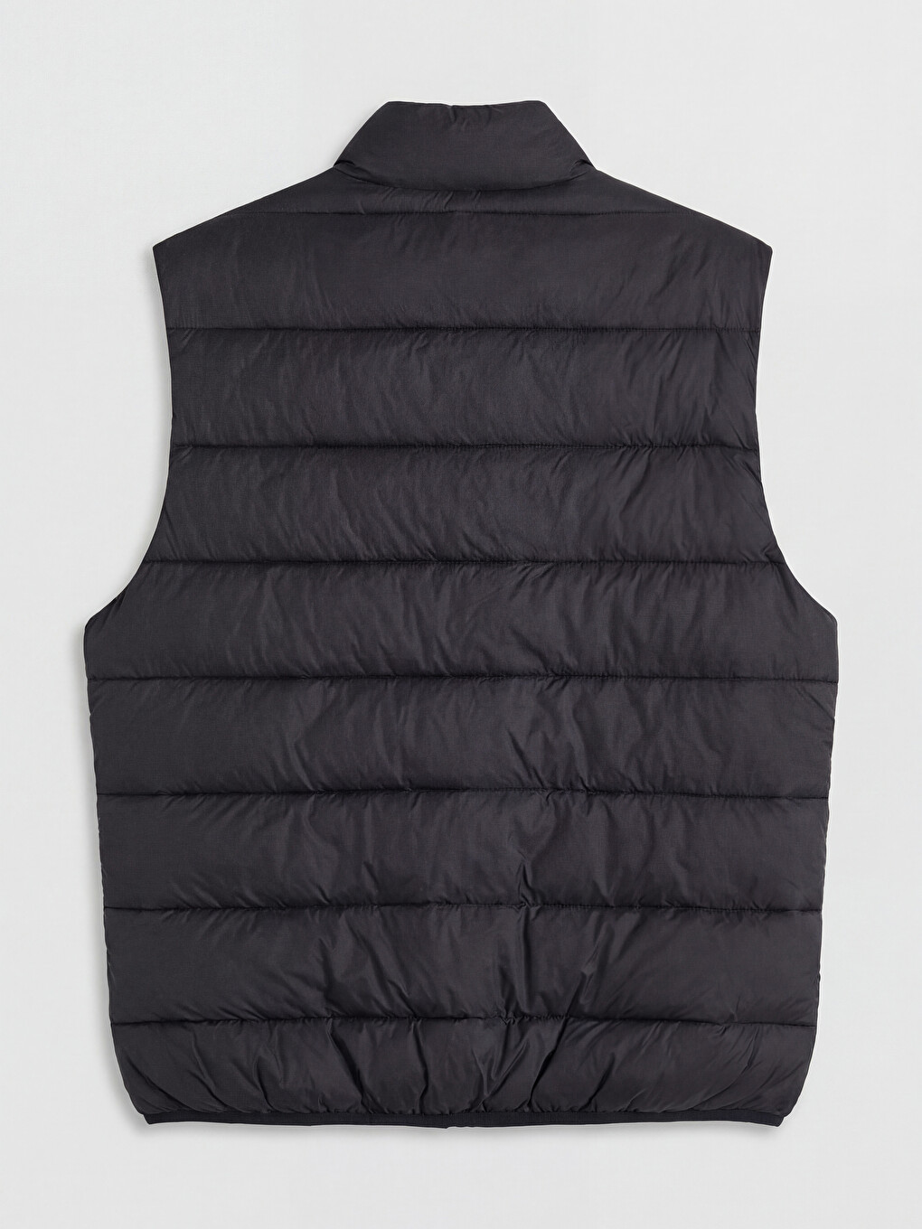 Siyah Slim Fit Dik Yaka Erkek Şişme Yelek-4