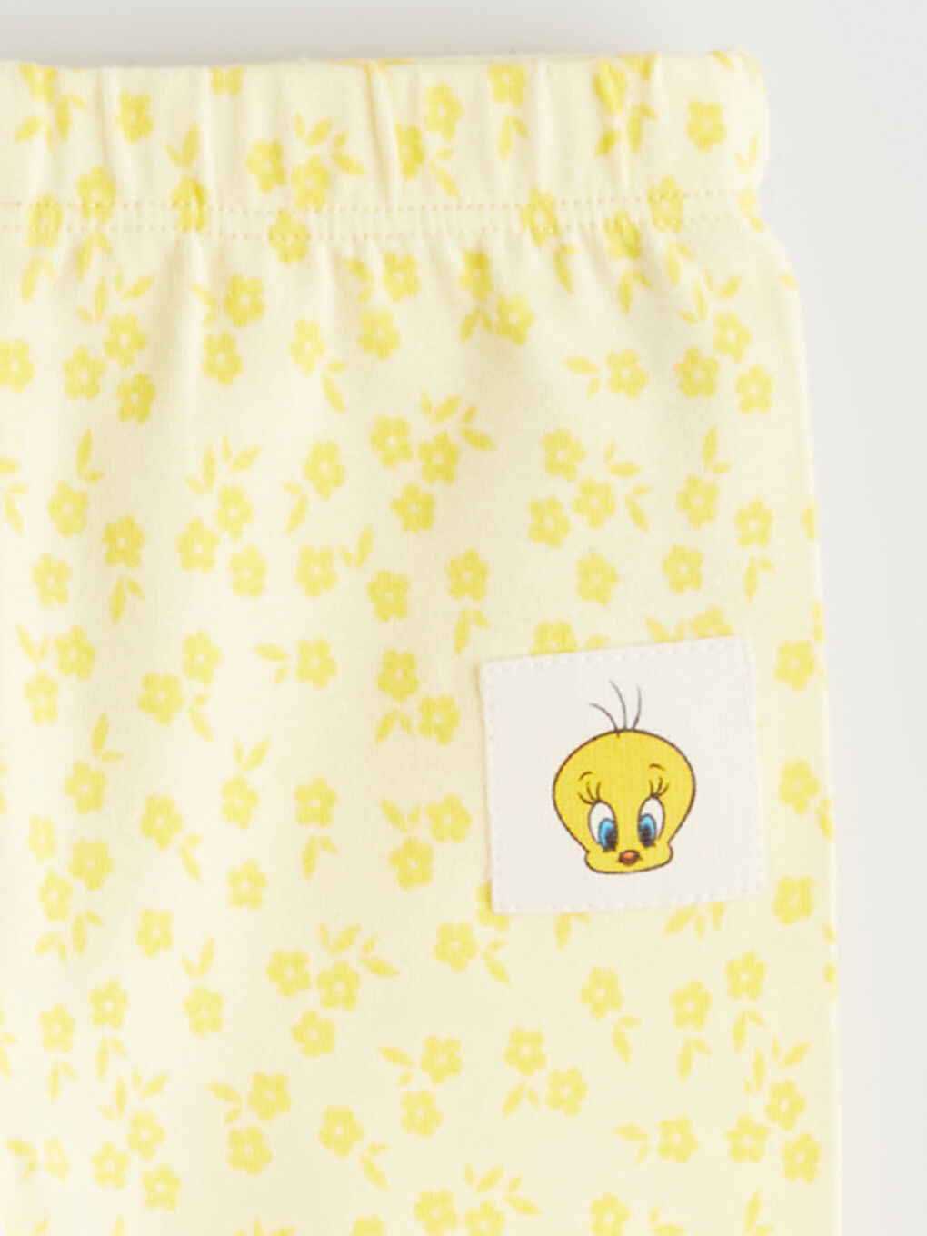 Ekru Tweety Baskılı Kız Bebek Bluz ve Tayt-6