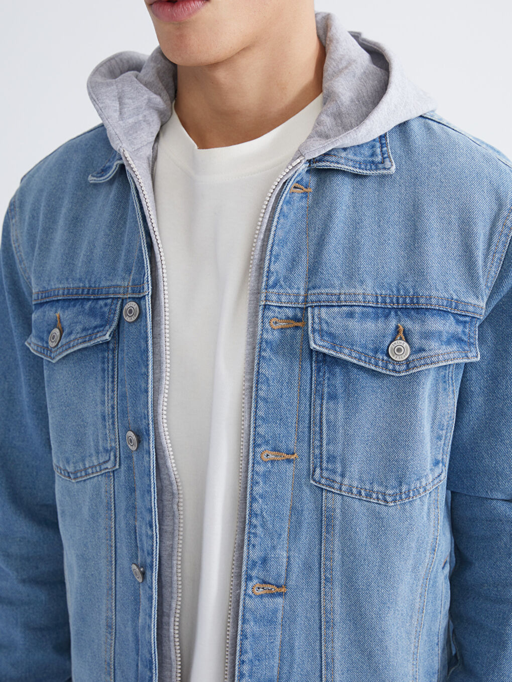 Мужчины Индиго Джинсовка-2