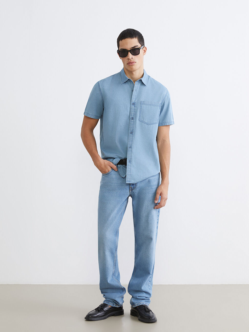 Man INDIGO Denim Shirt-1
