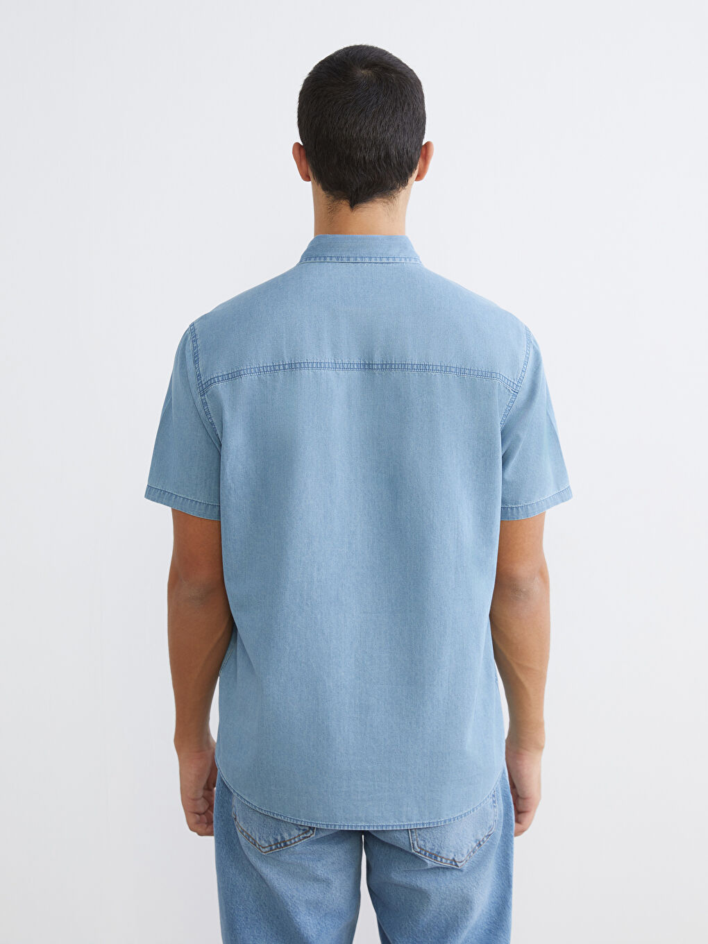 Man INDIGO Denim Shirt-3