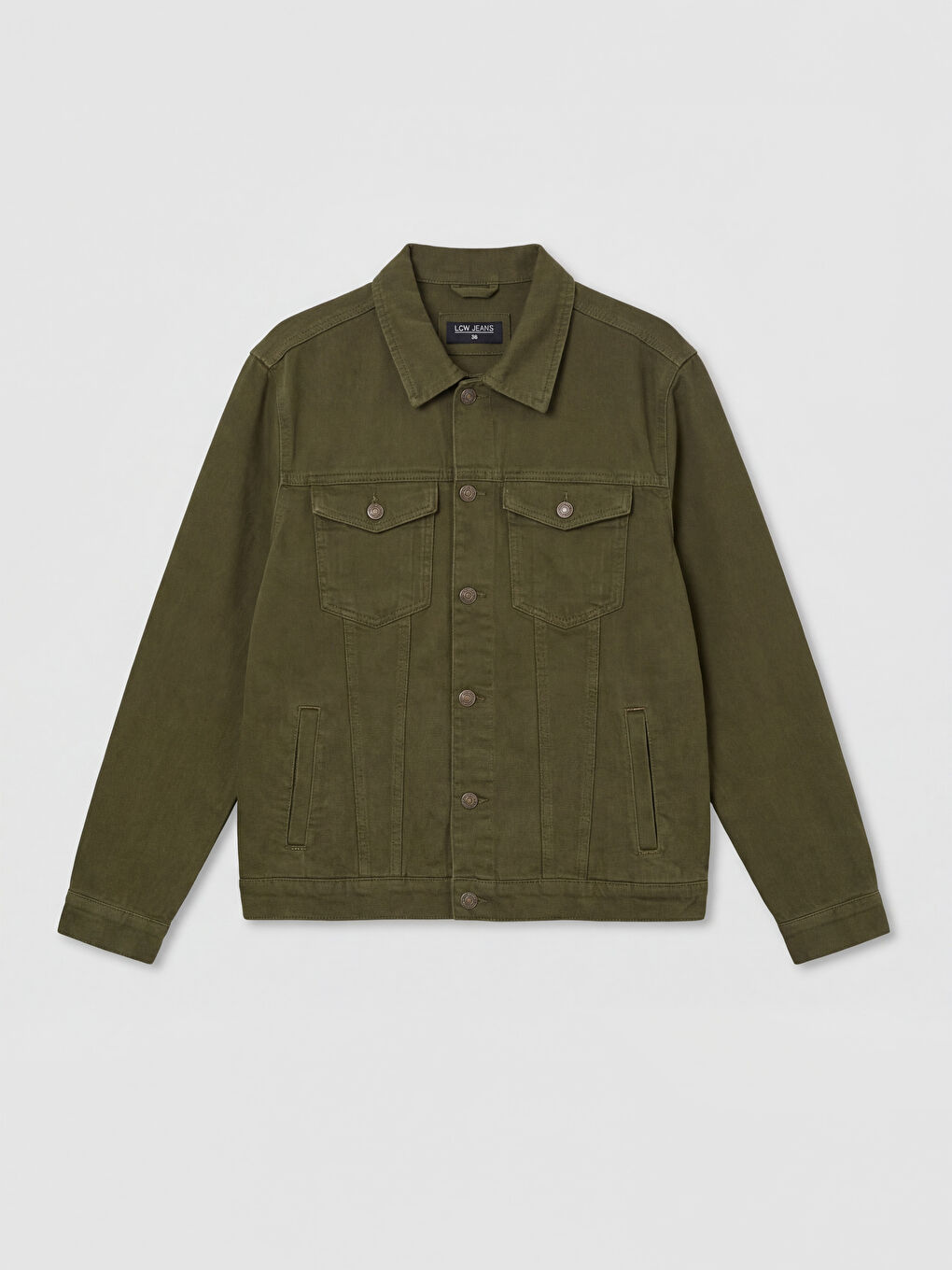 Мужчины Хаки Джинсовое пальто