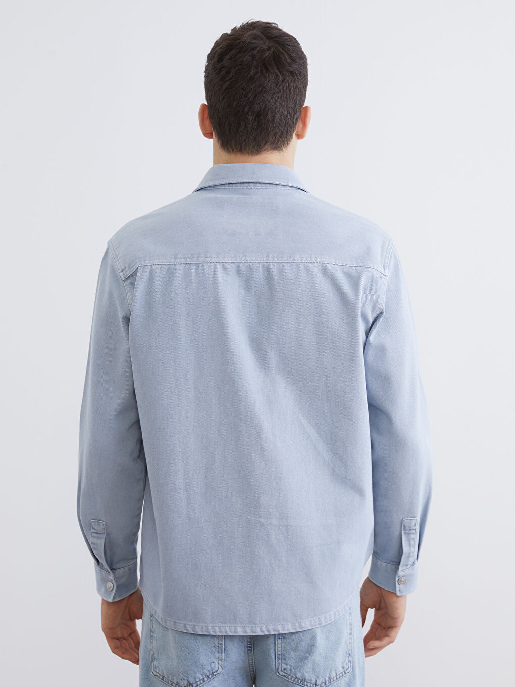 Men's Loose Fit Denim Shirt-3