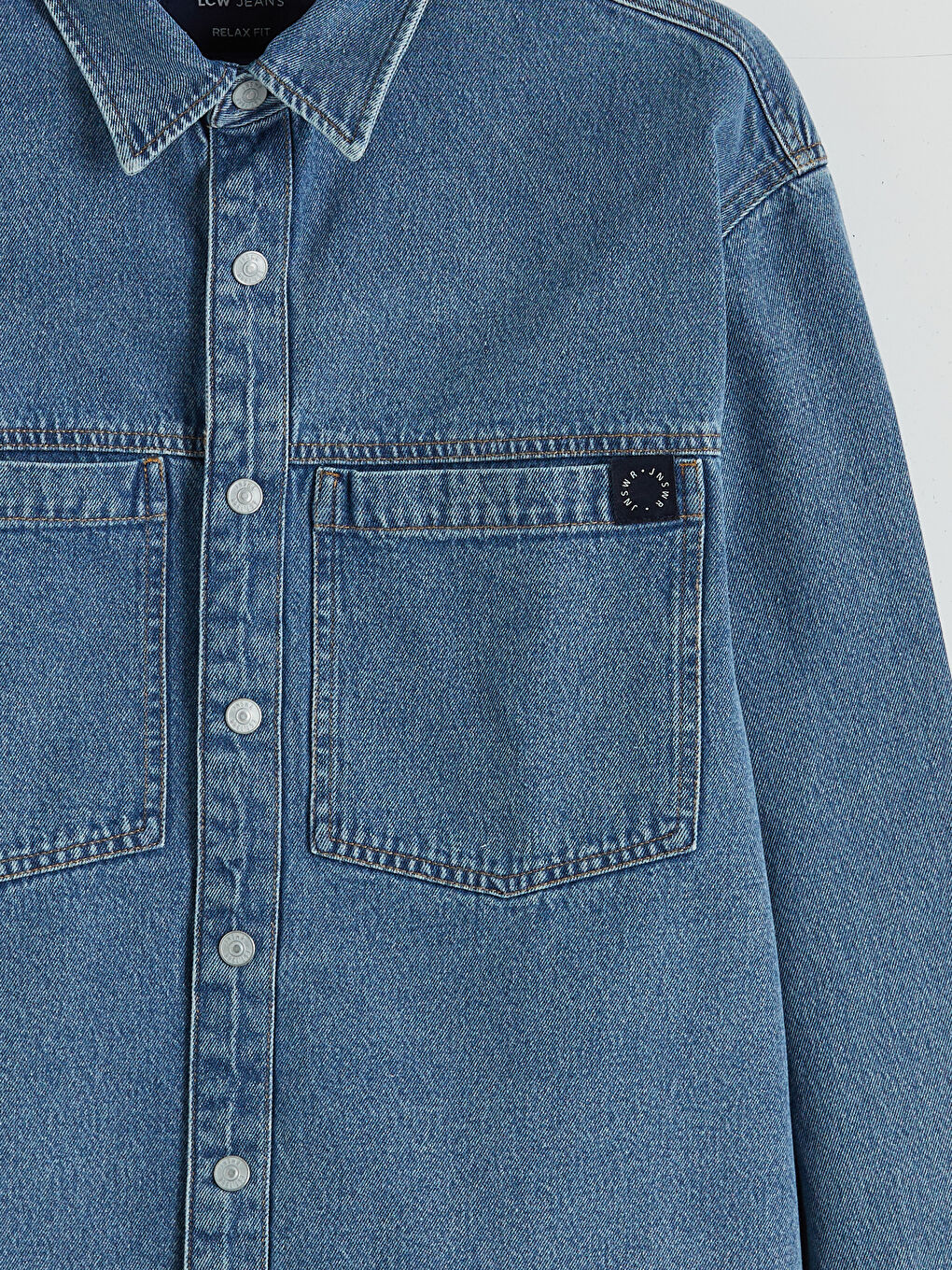 Men's Loose Fit Denim Shirt-5