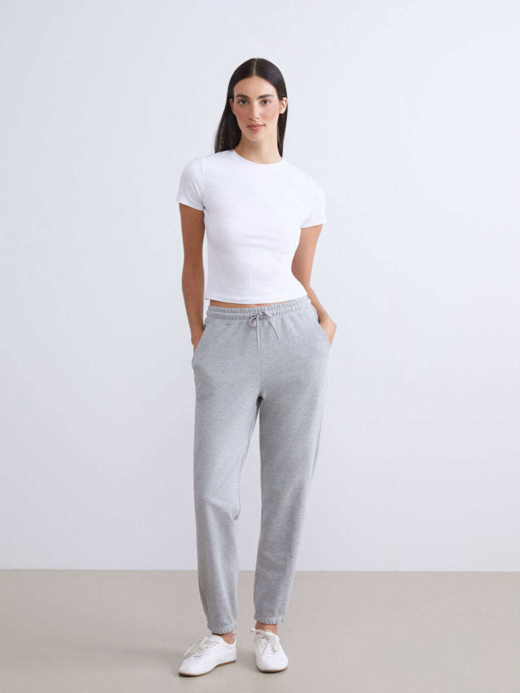 Әйелдер сұр Джоггер спорт шалбары