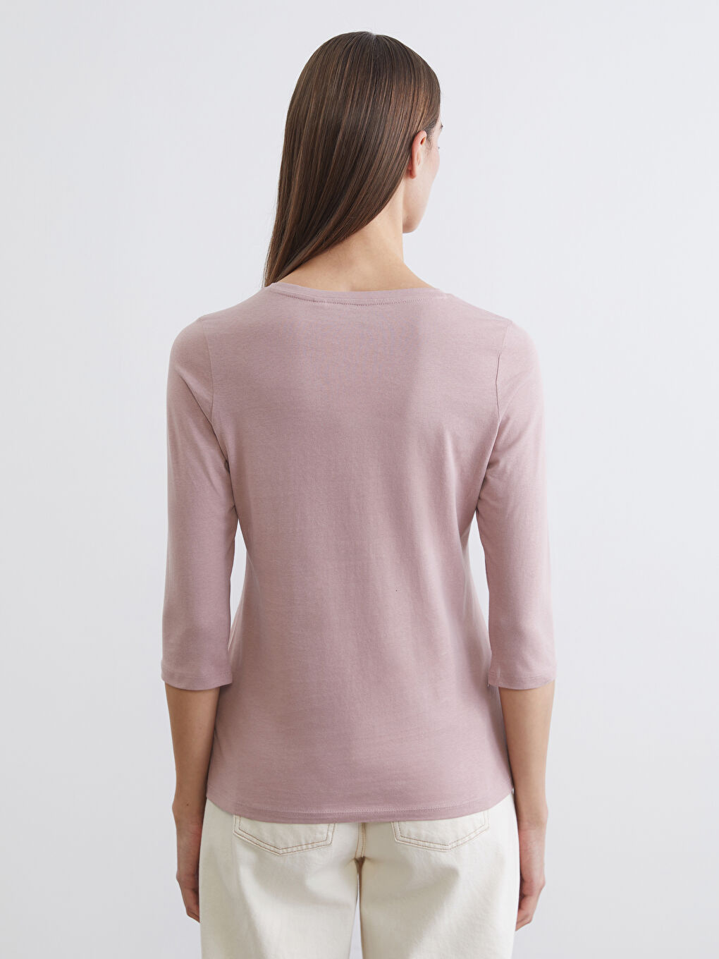 Женщины Розовый Футболка-3