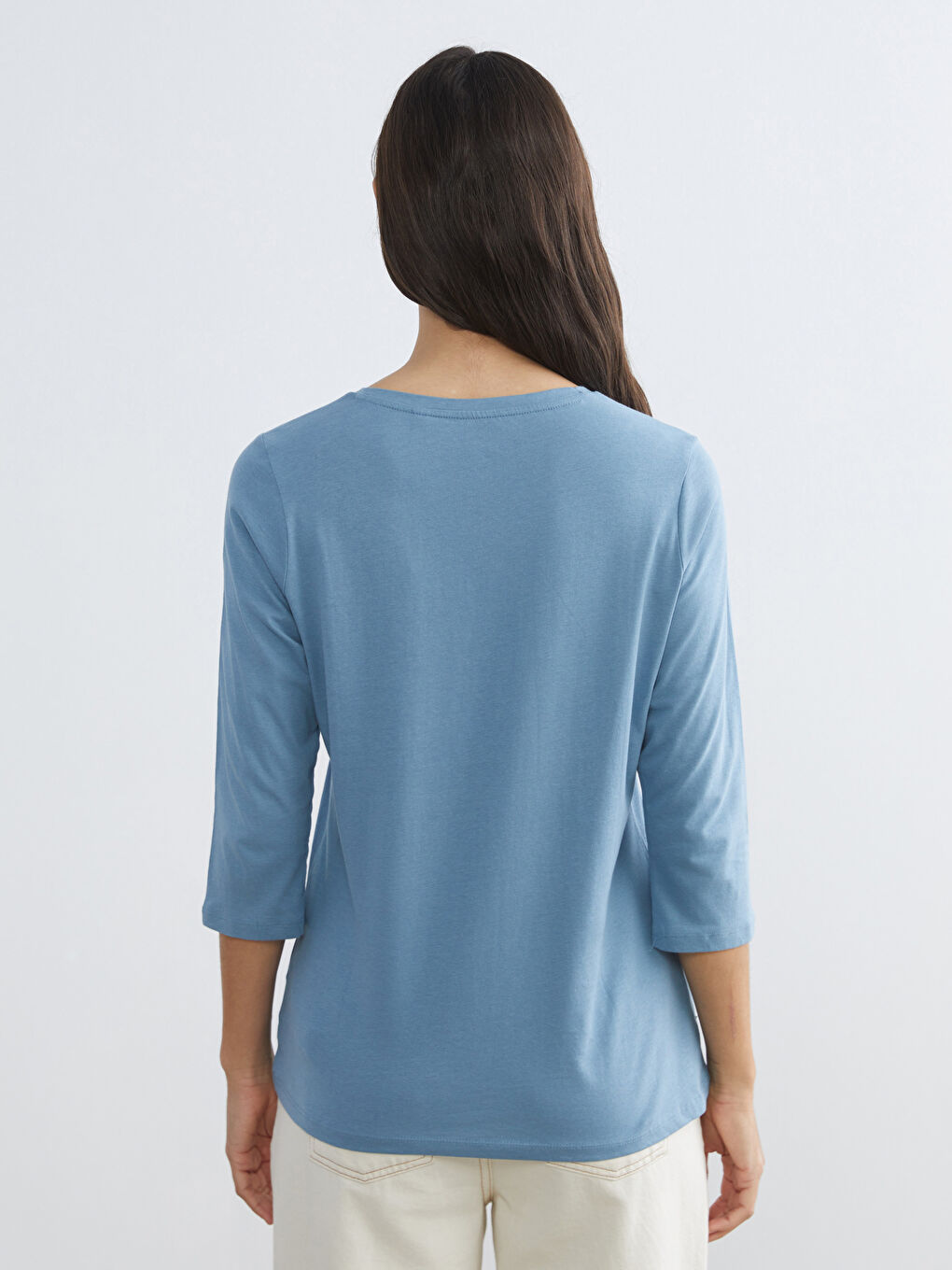 Женщины Индиго Футболка-3