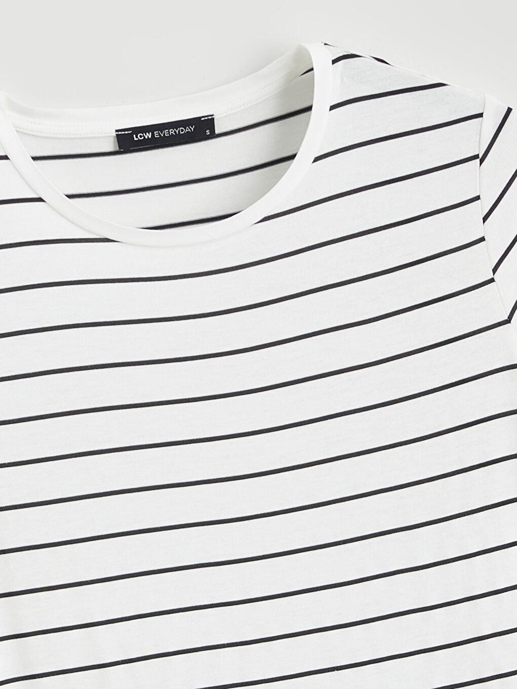 Crew Neck Striped Women's T-Shirt-5