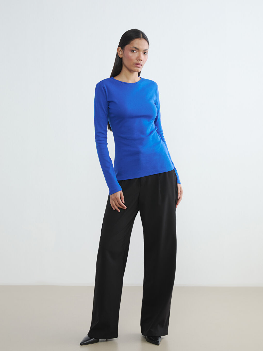 Mavi Bisiklet Yaka Kadın Body-2