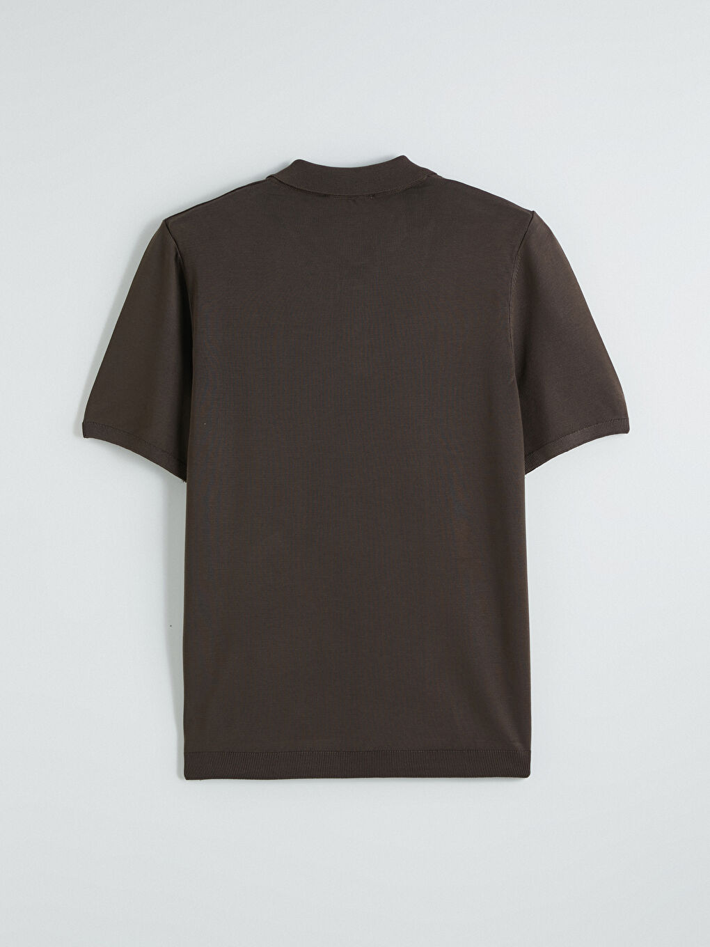 Kahverengi Polo Yaka Erkek Triko Kazak-6