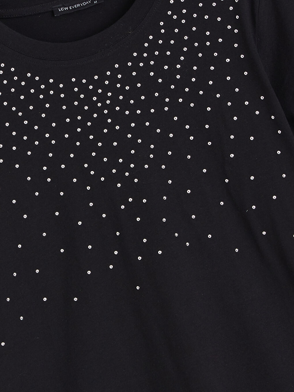 Bisiklet Yaka Taşlı Bluz-5