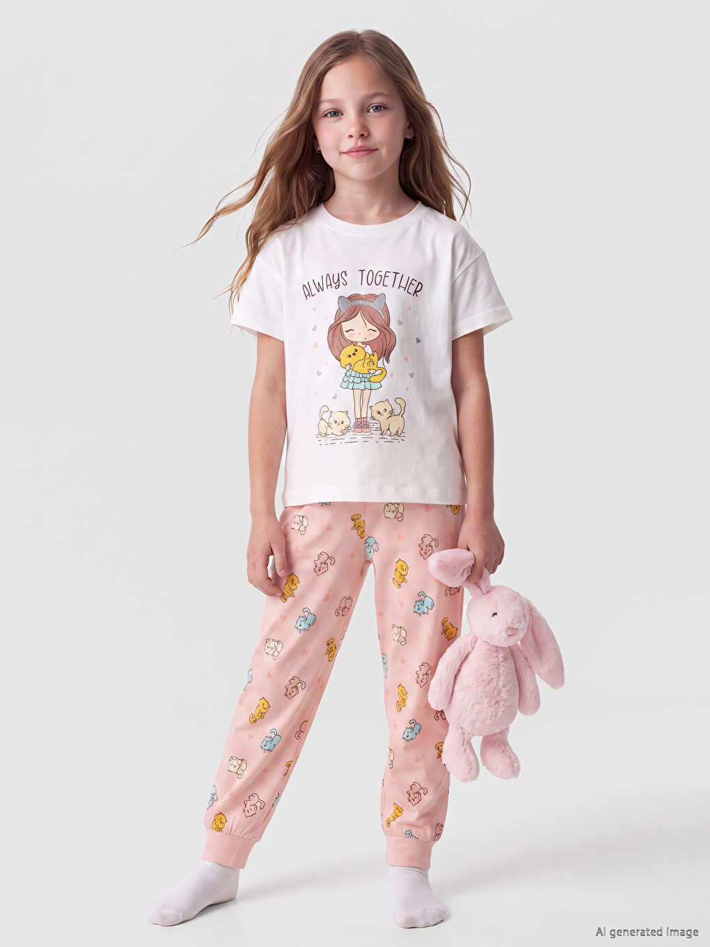 Ensemble De Pyjama À Manches Courtes Pour Filles