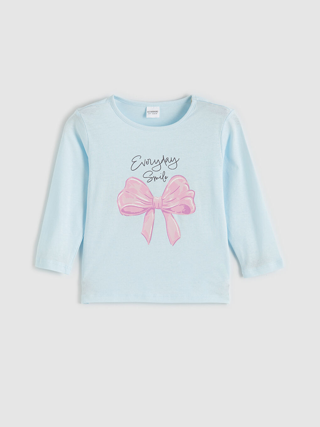 Girls' Pajama Set with Ribbon Print-1