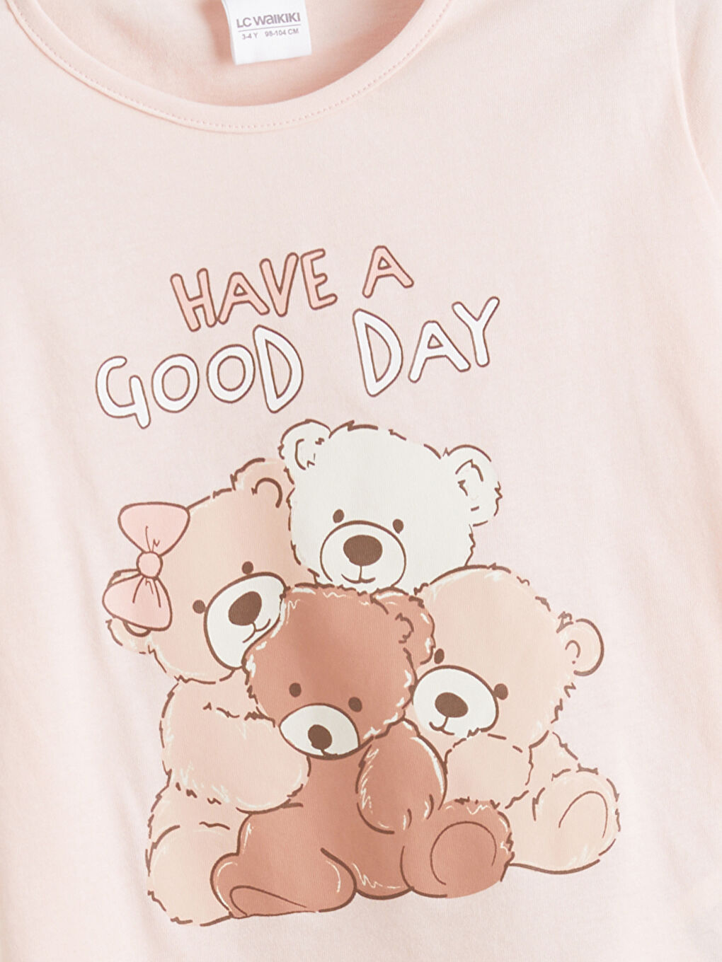 Pembe Baskılı Kız Çocuk Pijama Takımı-2