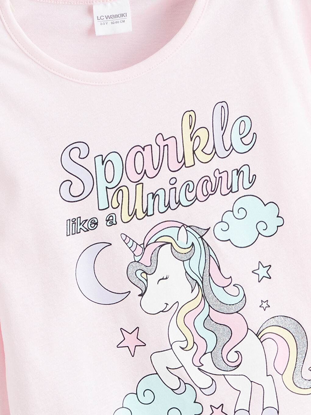 Pembe Bisiklet Yaka Baskılı Kız Çocuk Pijama Takım-2