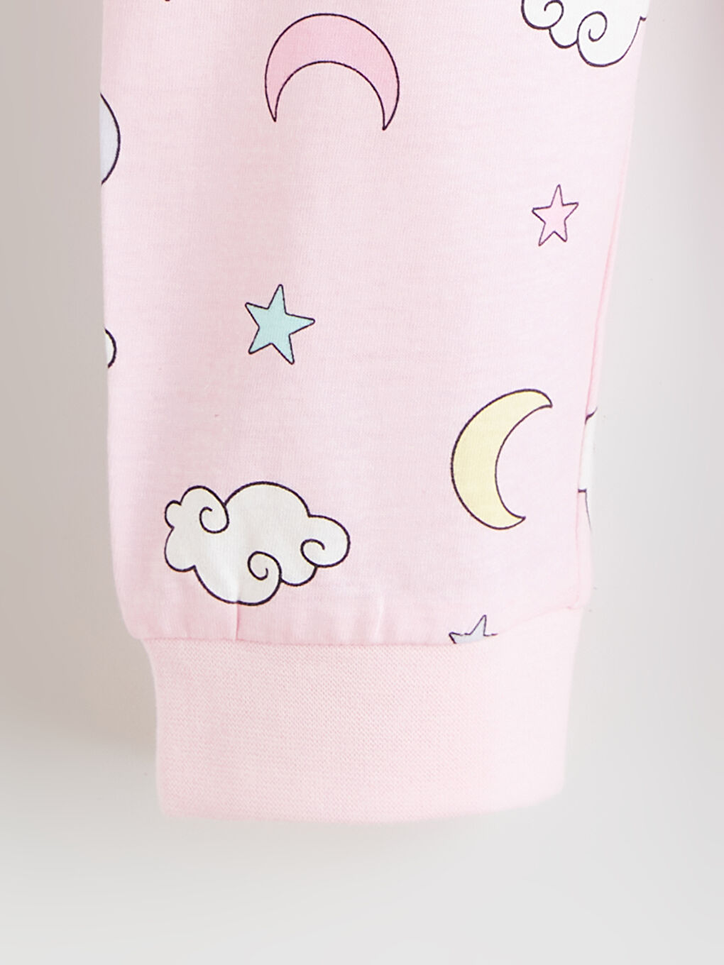 Pembe Bisiklet Yaka Baskılı Kız Çocuk Pijama Takım-5