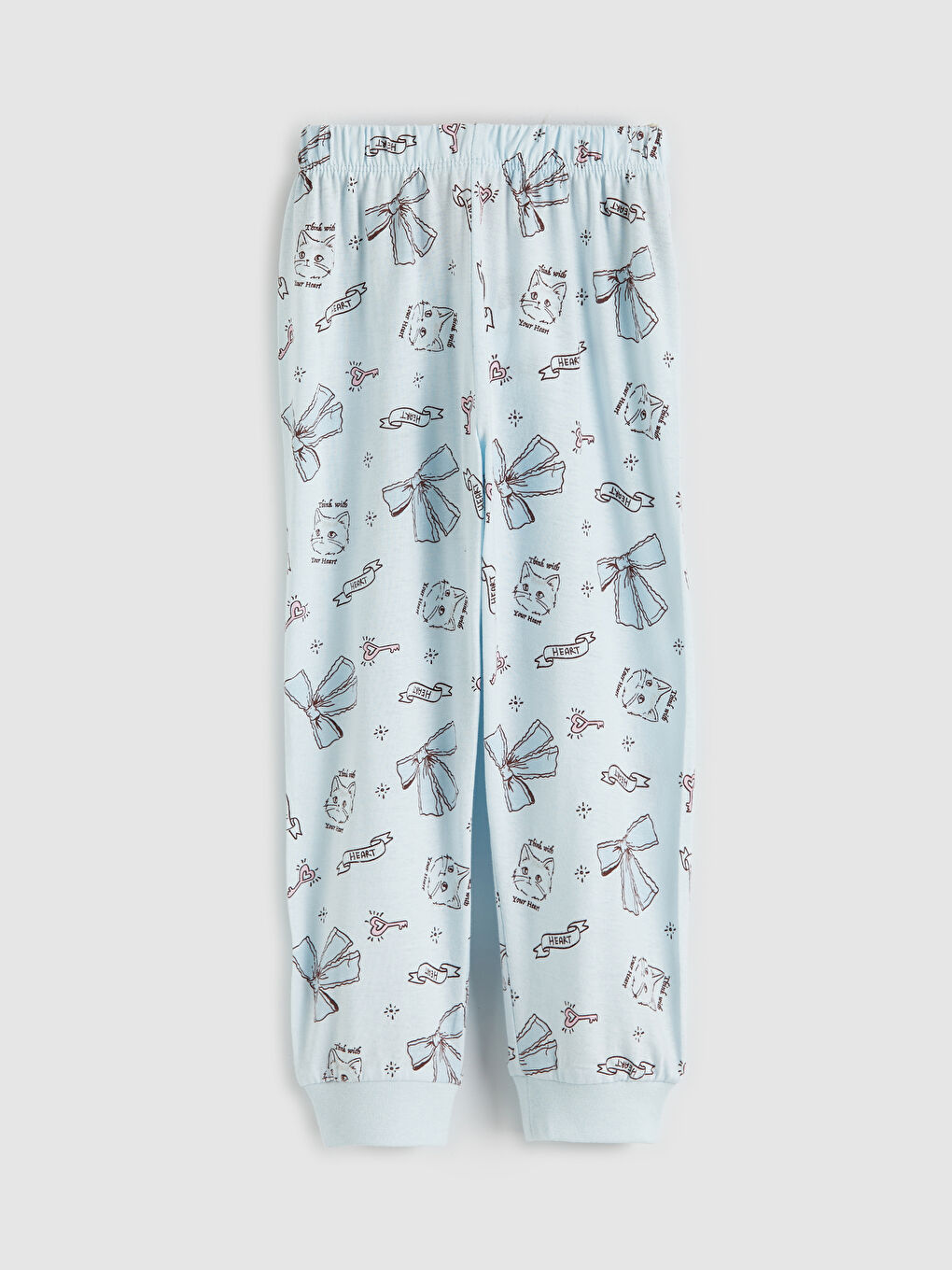 გოგონა ვარდისფერი პიჟამის ნაკრები-2