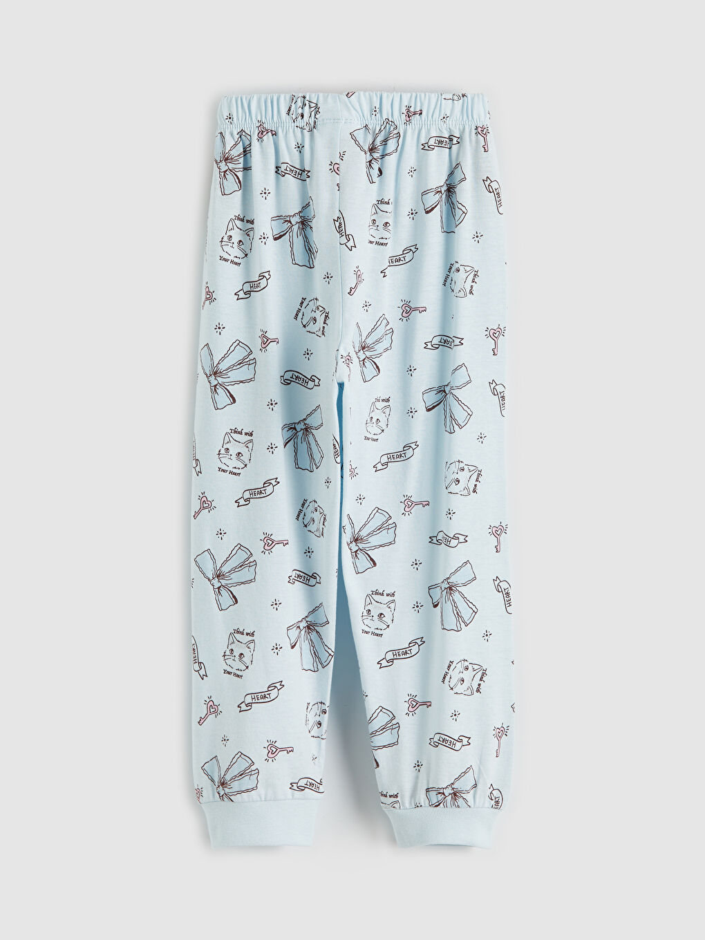 გოგონა ვარდისფერი პიჟამის ნაკრები-4