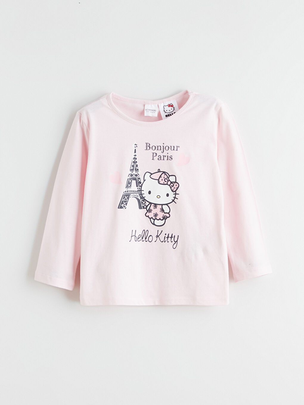Pembe Hello Kitty Baskılı Kız Çocuk Pijama Takımı-1
