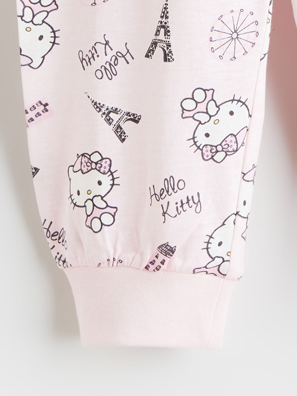 Pembe Hello Kitty Baskılı Kız Çocuk Pijama Takımı-5