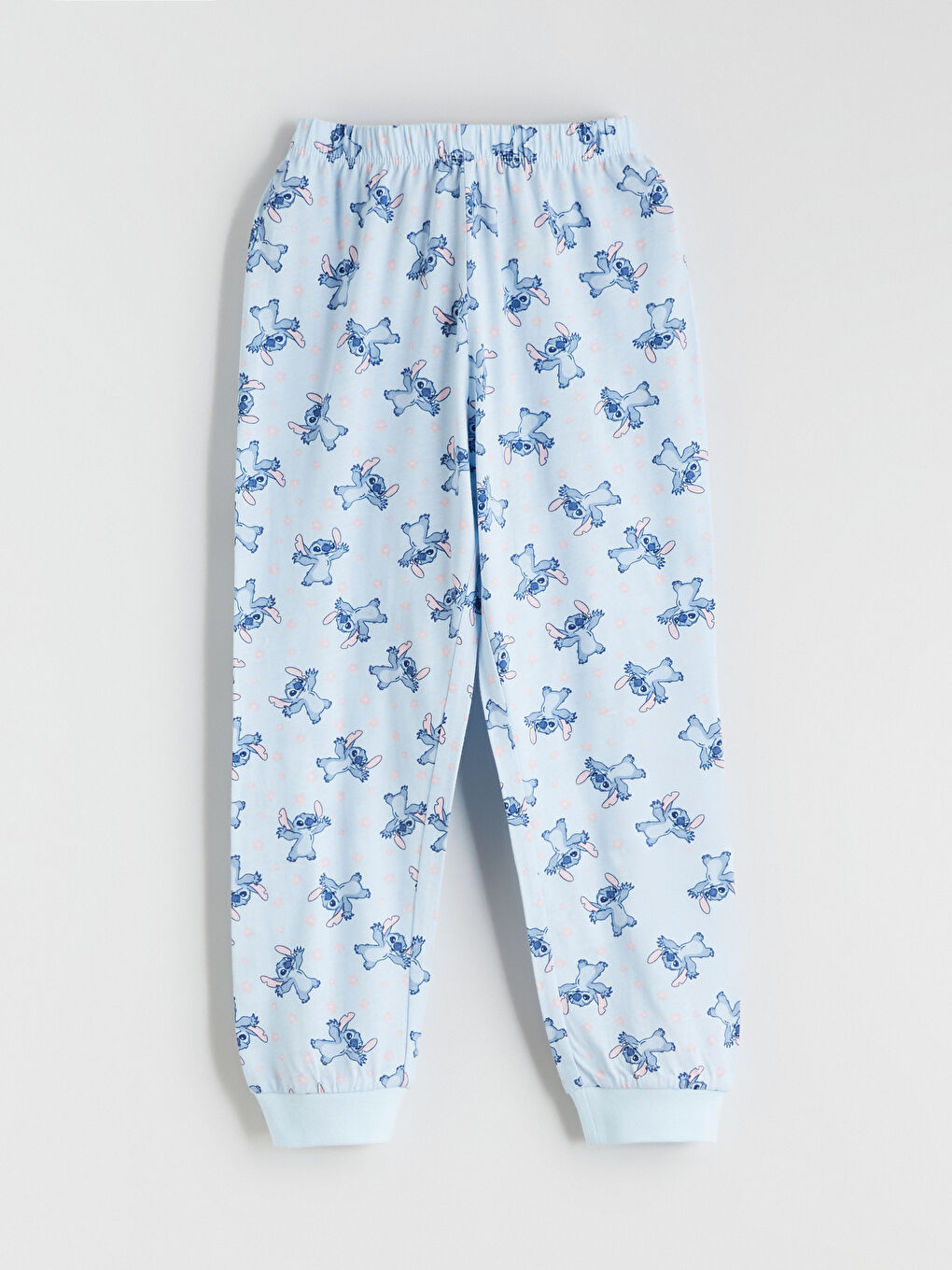 Stitch Baskılı Kız Çocuk Penye Pijama Takımı-4