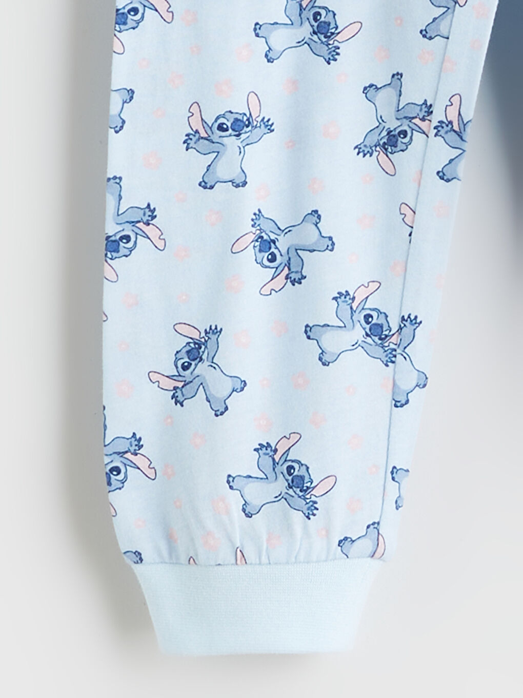 Stitch Baskılı Kız Çocuk Penye Pijama Takımı-5