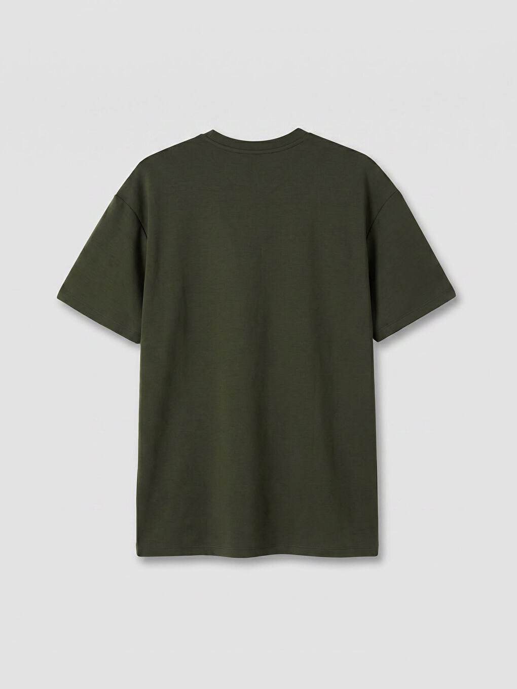 Haki Loose Fit Basic Soft Touch Tişört-1