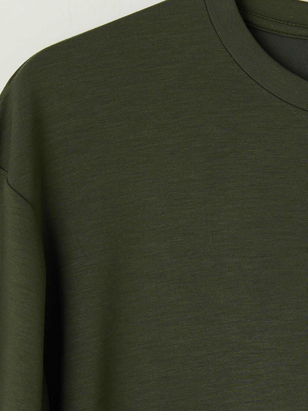 Haki Loose Fit Basic Soft Touch Tişört-2
