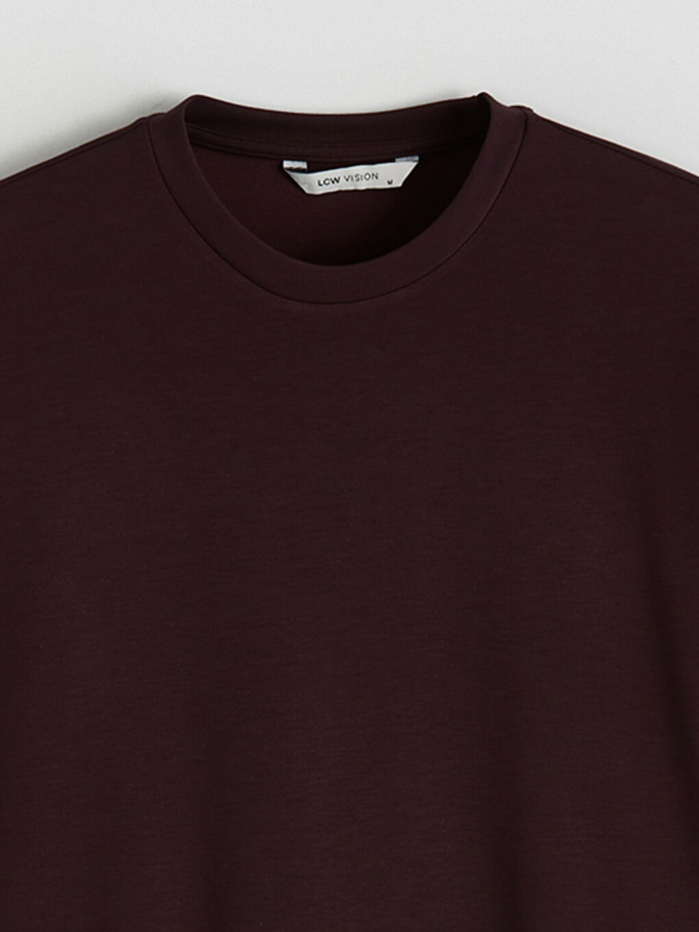 Mürdüm Bisiklet Yaka Erkek Tişört-5