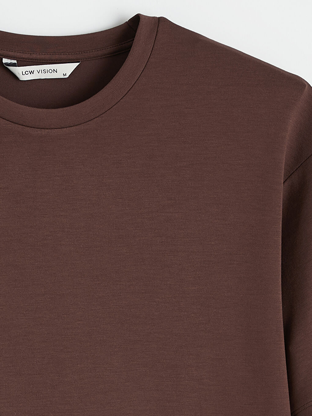 Kahverengi Bisiklet Yaka Erkek Tişört-5