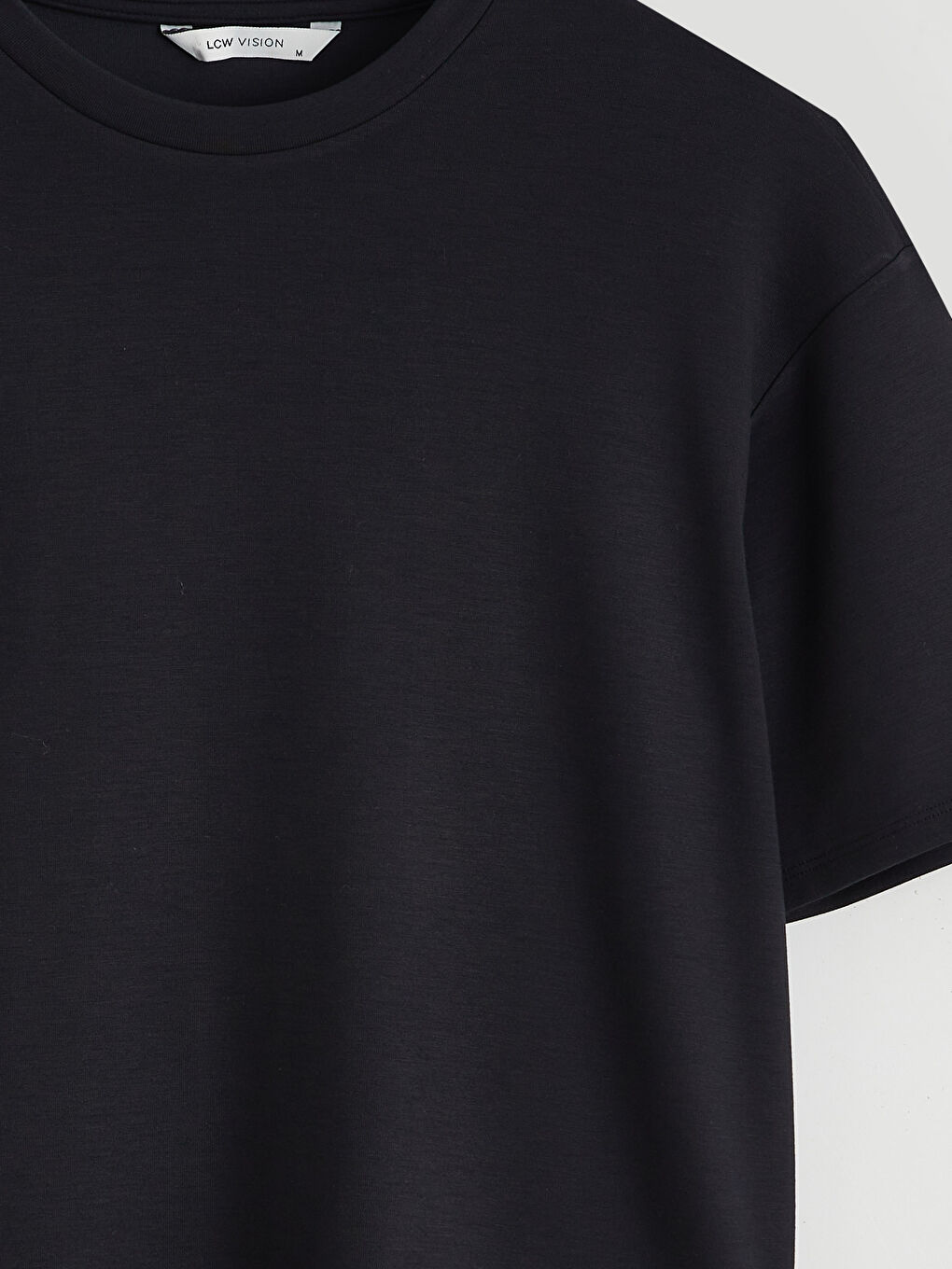 Siyah Bisiklet Yaka Erkek Tişört-5