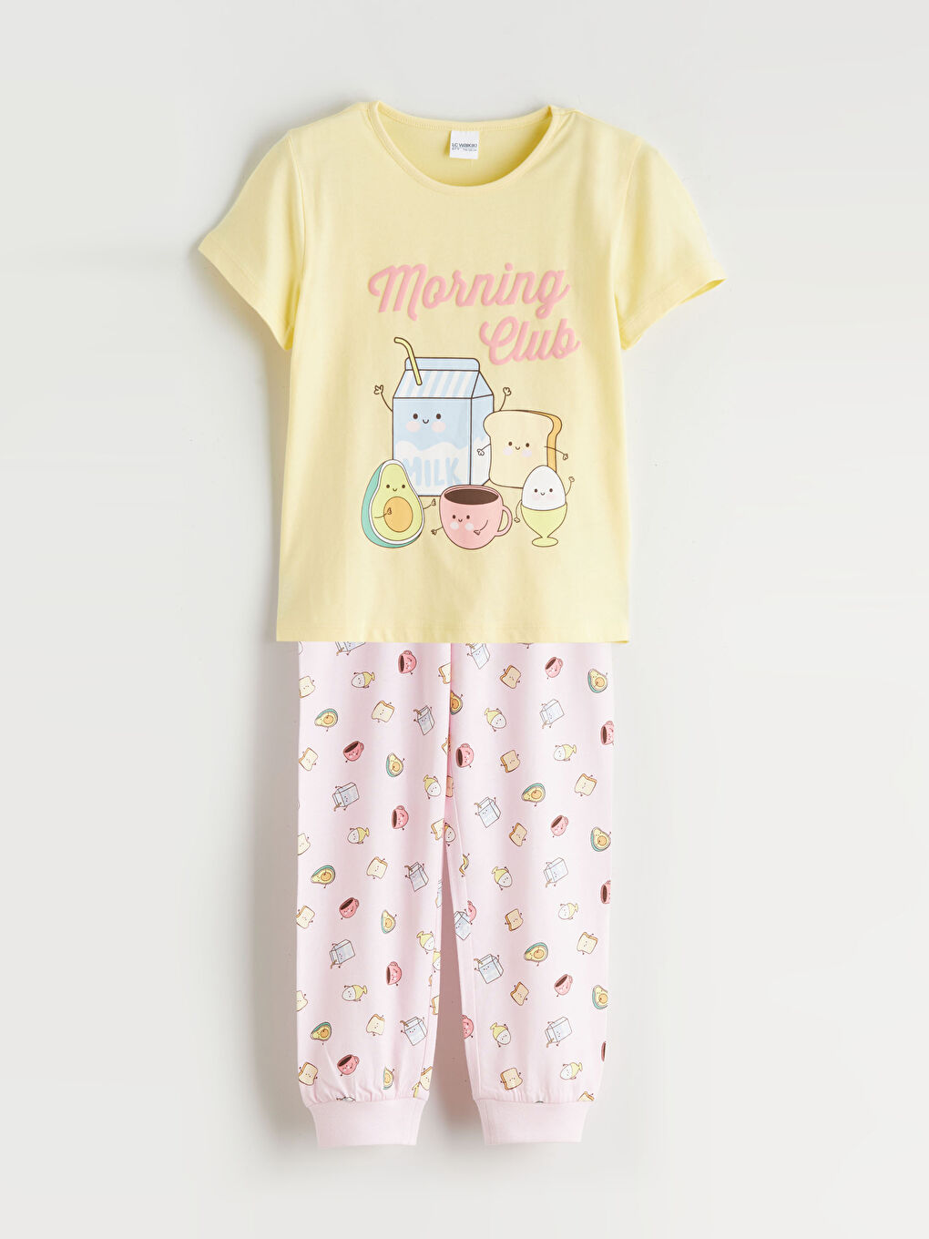 Қыздар сары Пижама жинағы