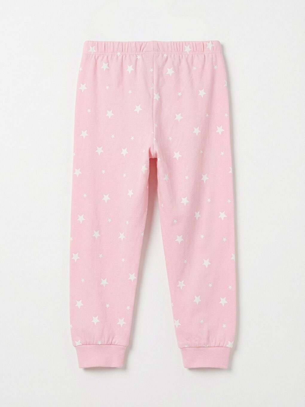 Ekru Bisiklet Yaka Baskılı Kız Bebek Pijama Takım-4