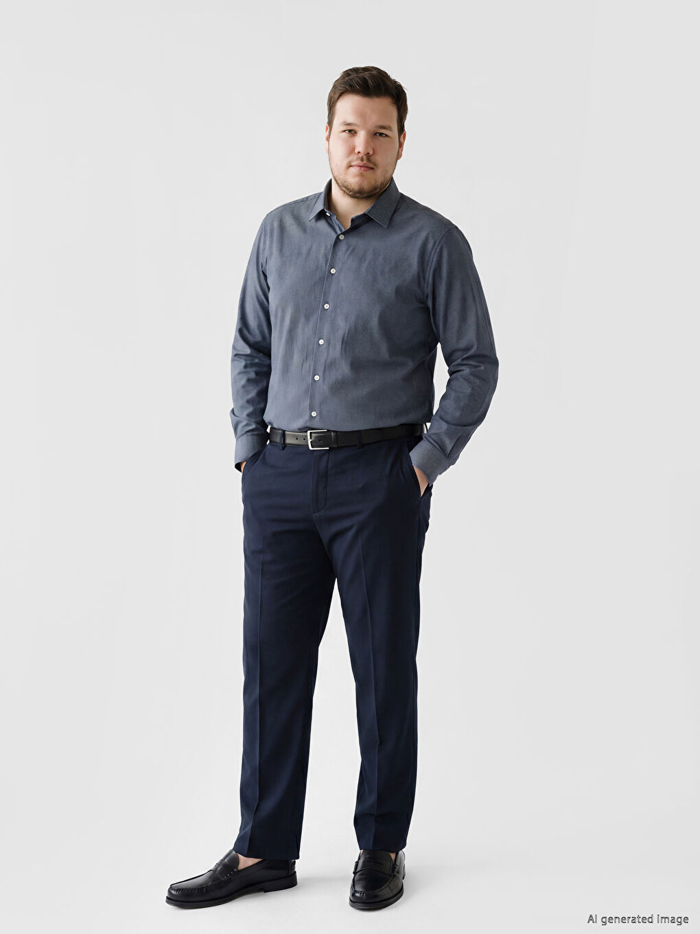 Рубашка из габардина стандартного кроя в клетку-3