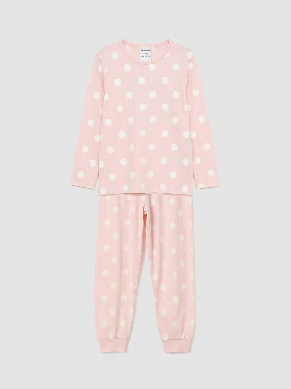 Pembe Bisiklet Yaka Desenli Kız Çocuk Pijama Takımı 2'li-3