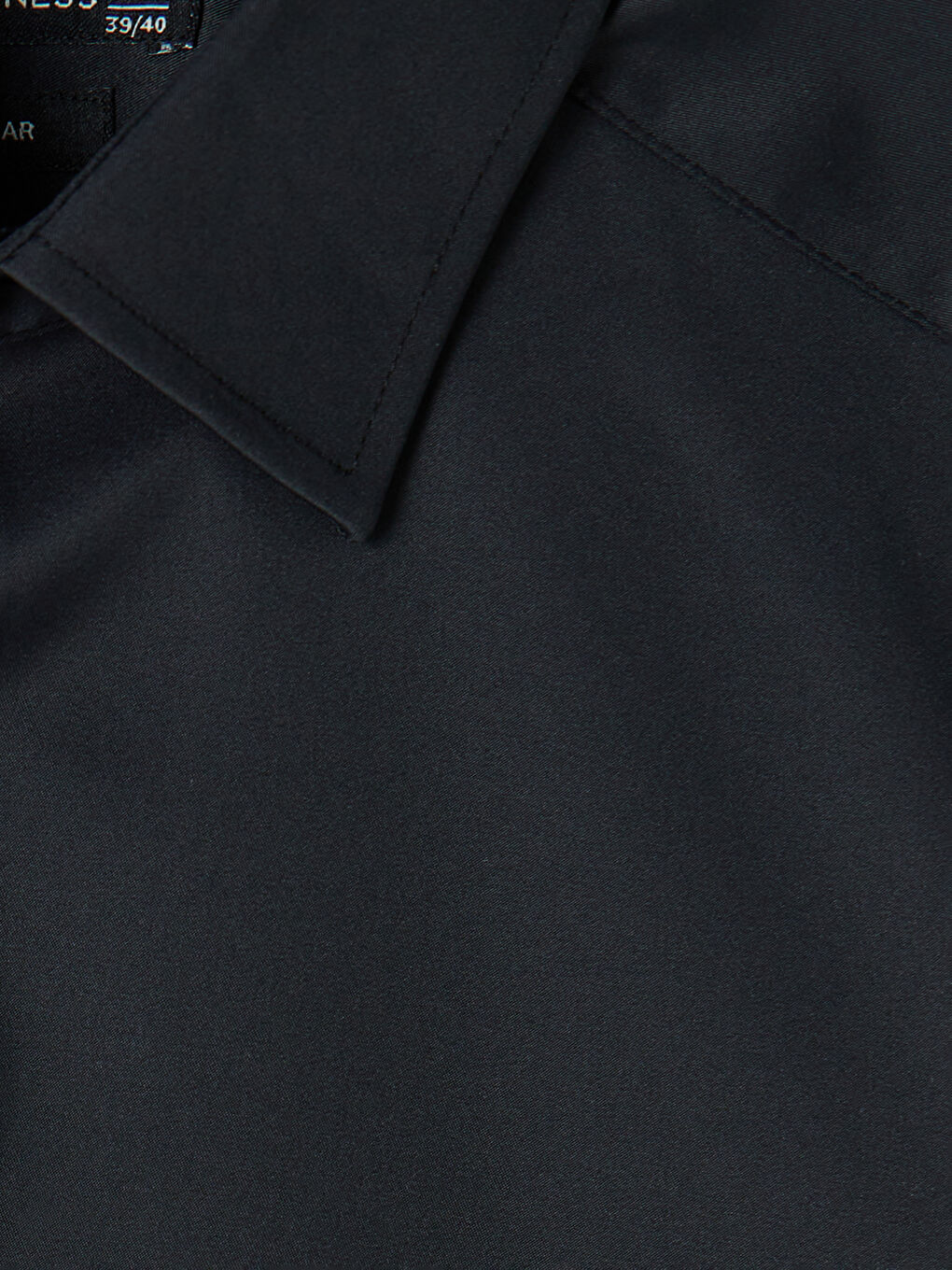 Siyah Slim Fit Armürlü Erkek Gömlek-2