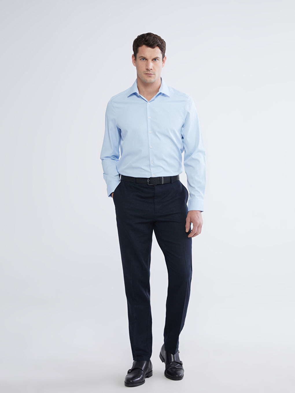 Mavi Slim Fit Uzun Kollu Erkek Gömlek-2